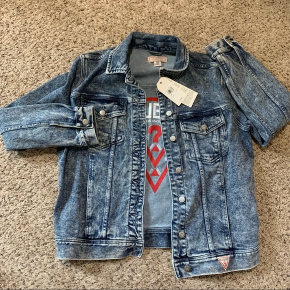 Guess icon jacket acid wash Nwt - Picture 2 of 5